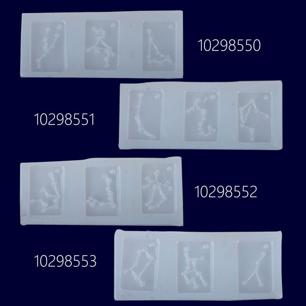 20*30mm Mirror 12 constellations silicone mold with hole Constellation Charm Pendant Keychain UV resin Mold 1pcs 102985