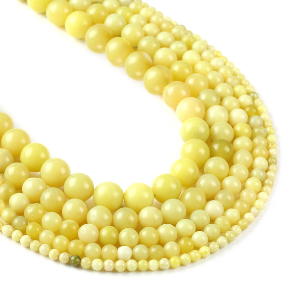 Lemon Jasper Beads 4 6 8 10 12mm Natural Gemstone Beads Stone Beads Supplies 15" Full Strand 103069
