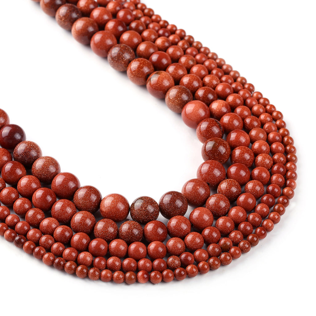 Sandstone Beads 4 6 8 10 12mm Natural Gemstone Round Loose Beads Craft Supplies 15" Full Strand 103071