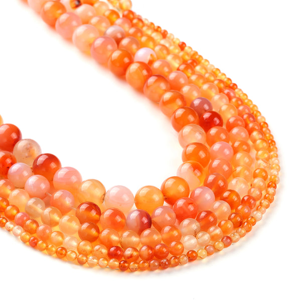 High Quality Natural Red Agate beads 4 6 8 10 12mm Round Loose gemstone bead DIY Jewelry 15" Full Strand 103089