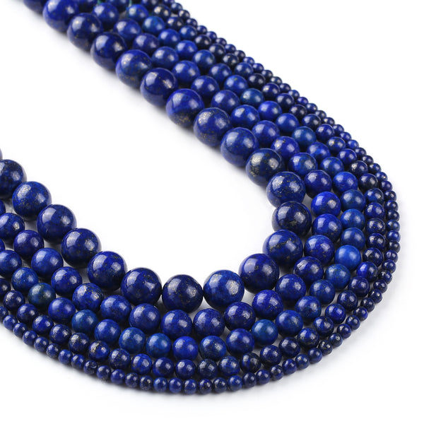 Color Dyed Lapis Lazuli Stone Beads 4 6 8 10 12mm Gemstone Round Loose Beads Wholesale 15" Full Strand 103095