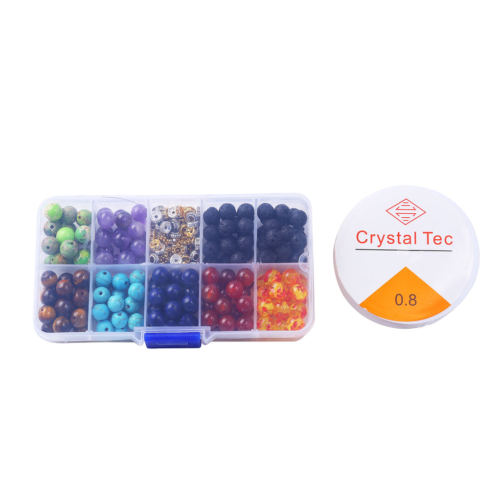 8mm 7 chakra loose beads Set round Gemstone Chakra Beads DIY Supplies gift 1set 10310350