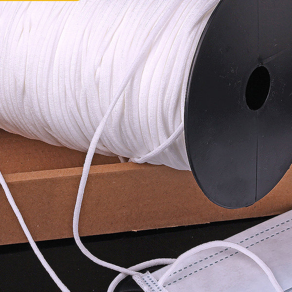1/8" Round white Elastic Band Elastic Cord for Craft Elastic Rope 240 yards/roll 10310750
