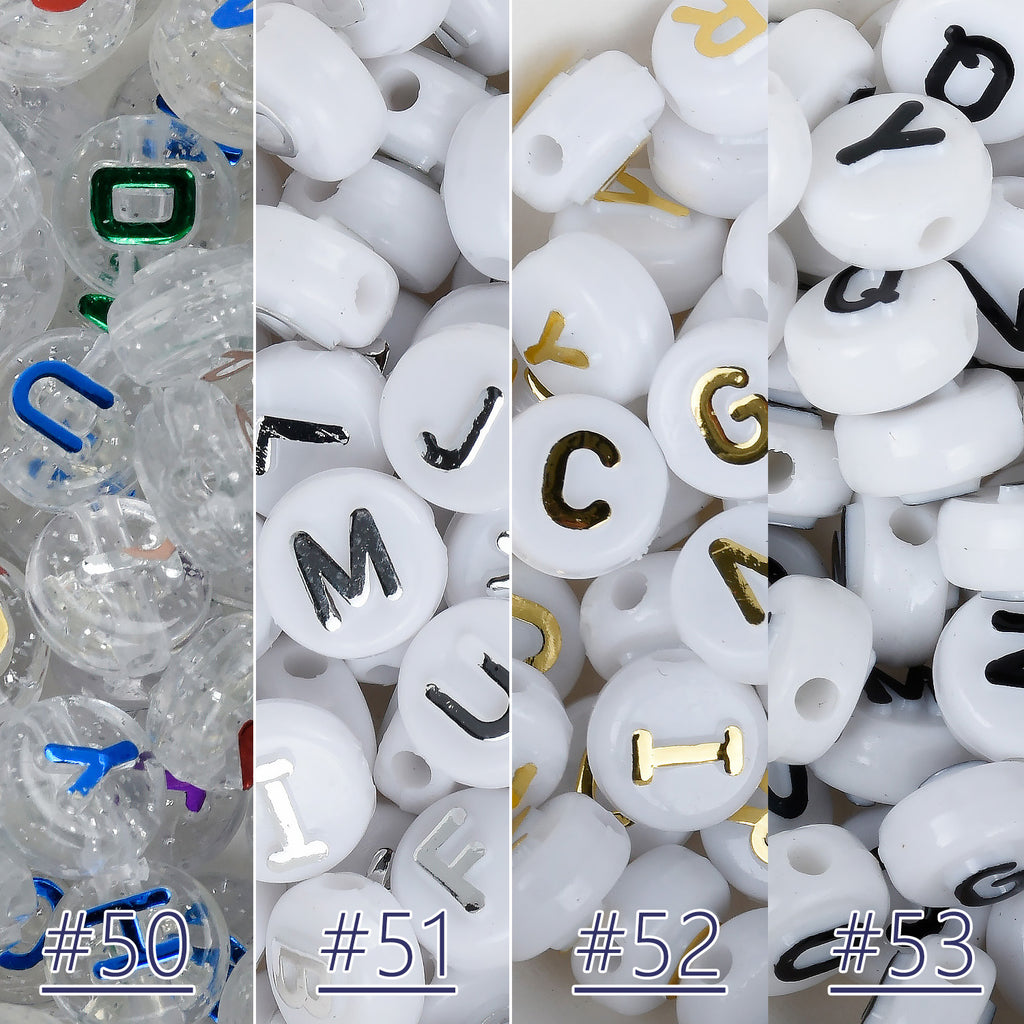 10MM Random Acrylic round-shaped Alphabet beads "A-Z" English Letter diy bead bracelet 100pcs/bag 103120