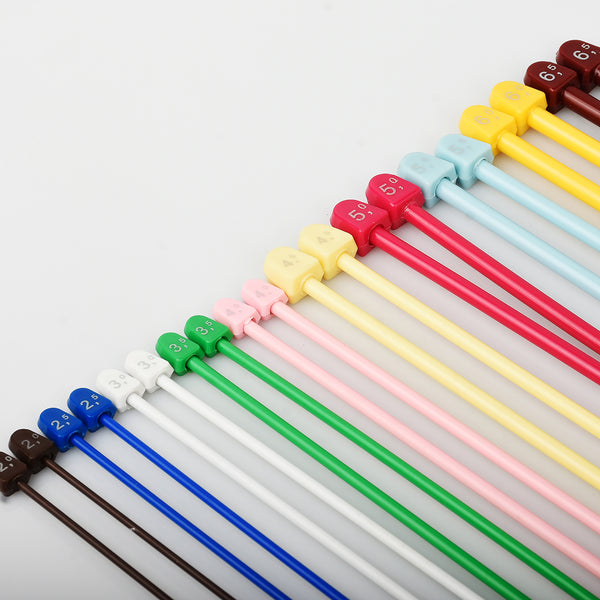 27CM Multicolor Plastic Knitting Needle Set Sweater Needle Gift for Knitters Random Color Mixed Knitting Supplies 10pairs/set 10316750