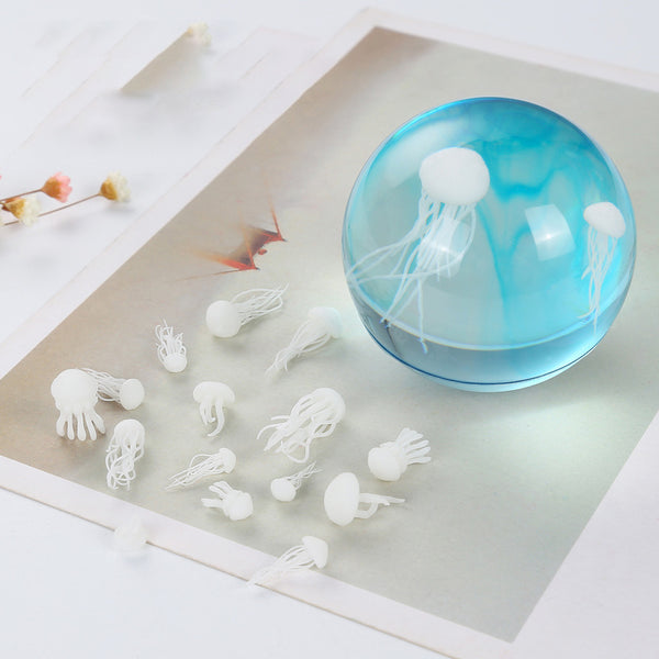 Mini 3D jellyfish Model Ocean Model filler DIY Epoxy Resin Filler Jewelry Making Crafts 1pcs 103175