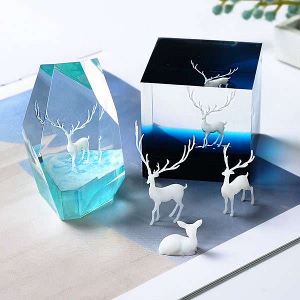 Mini 3D elk Model for Silicone Mold Landscape Filler DIY Jewelry Filling Decoration Accessories 1pcs 103185