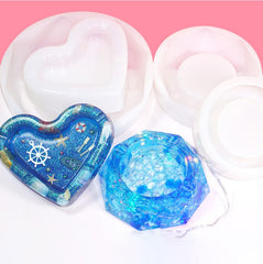 1 pcs DIY Small Plate Silicone Mold Heart Shaped Square Silicone