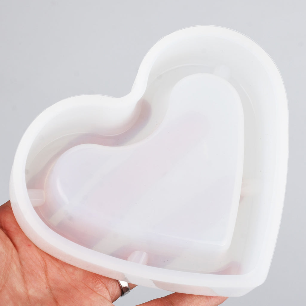 1 PCS Ashtray Silicone Mold DIY Epoxy Resin Mould Heart Diamond Shape Mold For Home Decoration 103294