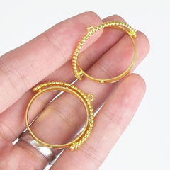 25mm Round Open Back Pendant Resin Setting Blanks Open Frame Rotating Pendant Frame Setting 10pcs 103341