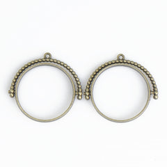 25mm Round Open Back Pendant Resin Setting Blanks Open Frame Rotating Pendant Frame Setting 10pcs 103341