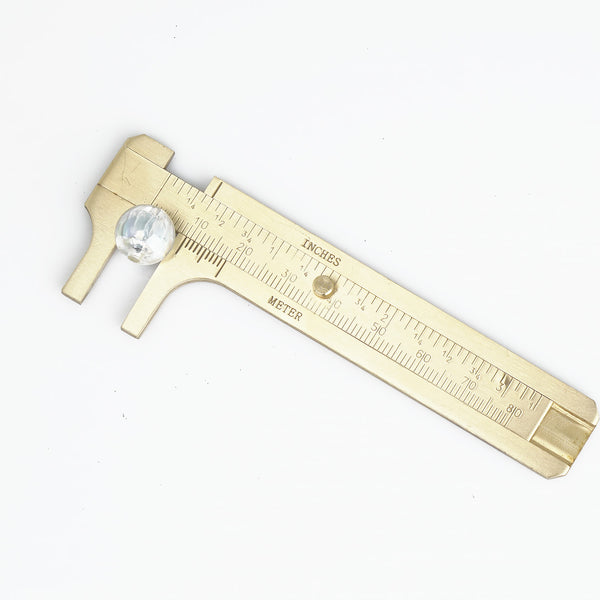 80mm Mini Brass Caliper With Dual Scales Outdoor EDC Tool Measuring Ruler Retro Pure Copper Brass Caliper 1pc 10334551