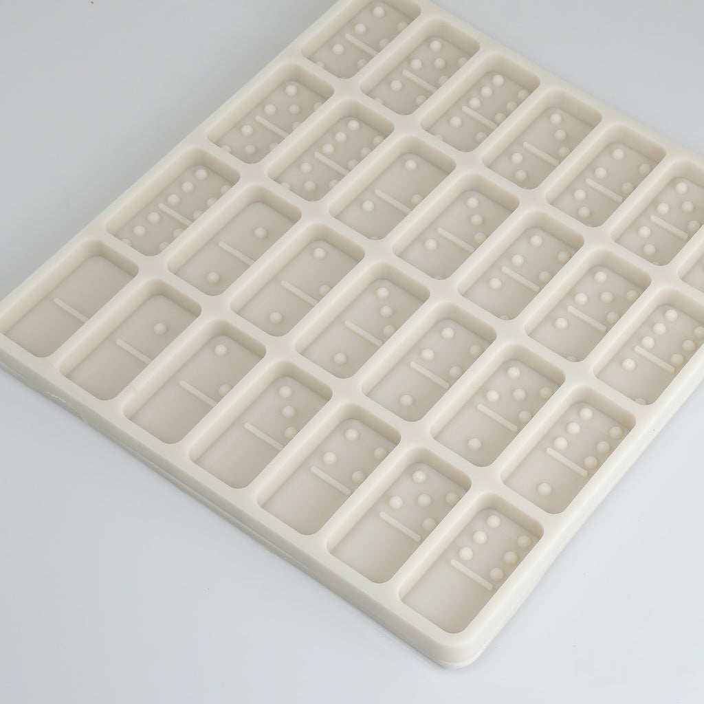 Silicone Dominos Mold For 2*1 inch Standard size domino pieces, DIY Resin Dominos game Molds White/Pink randomly ship 10335