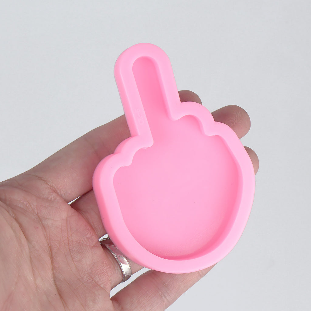1 piece Silicone Middle Finger Mold Keychain Mold Crystal Resin Epoxy Mold 10337150