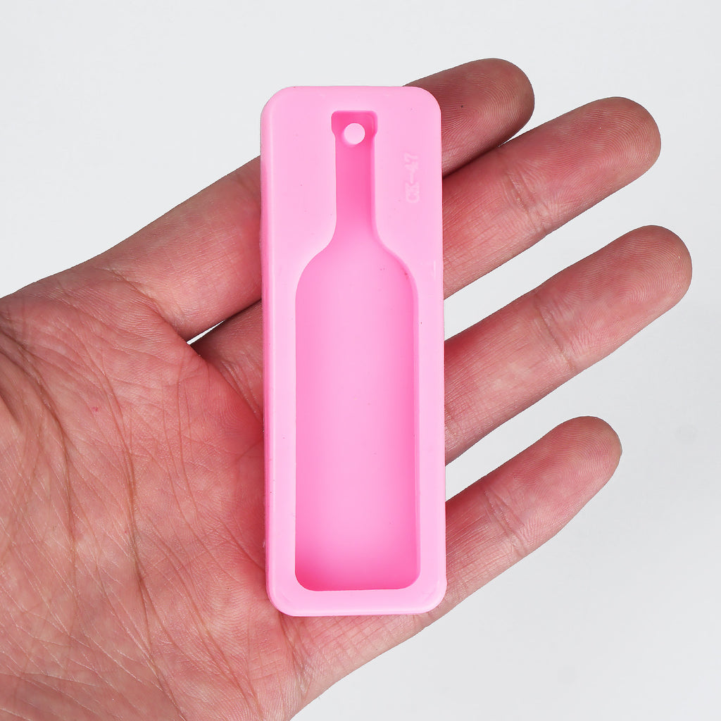 1 piece Wine Bottle Keychain Mold Silicone Mold For Resin Jewelry Making Mould 10337750