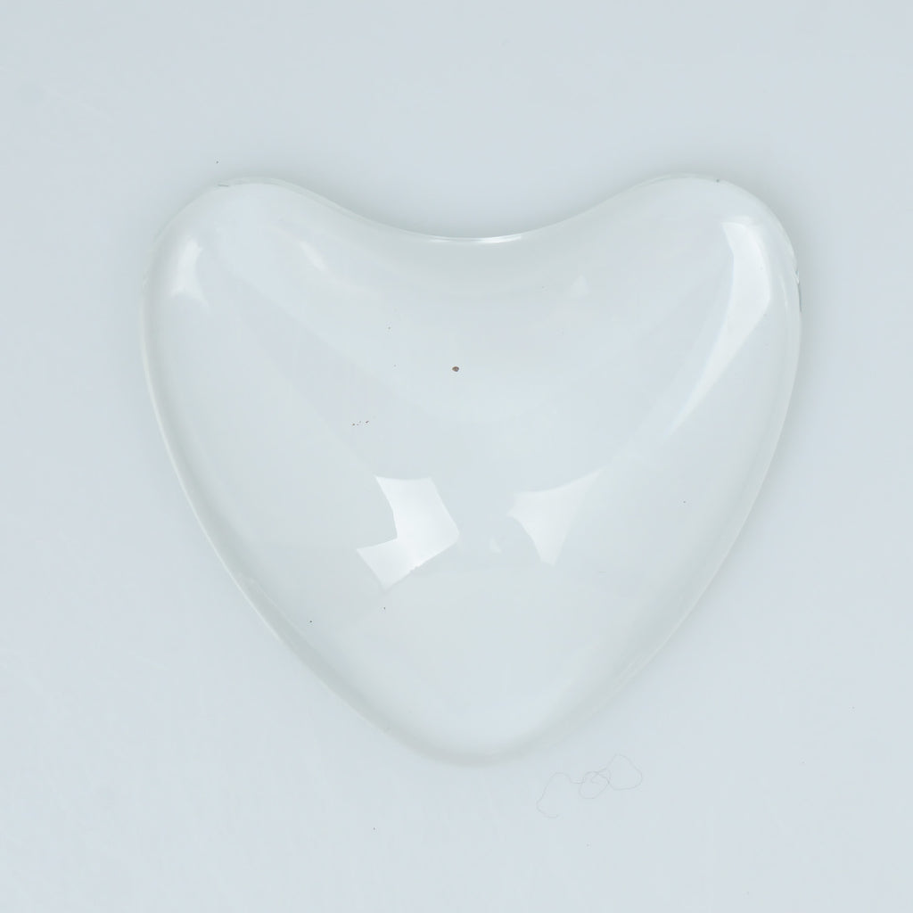 45*50mm Large Heart Glass Dome Glass Cabochon Flatback Crystal Magnifying Cameo Base Cover DIY Fridge Magnet 6pcs 10357550