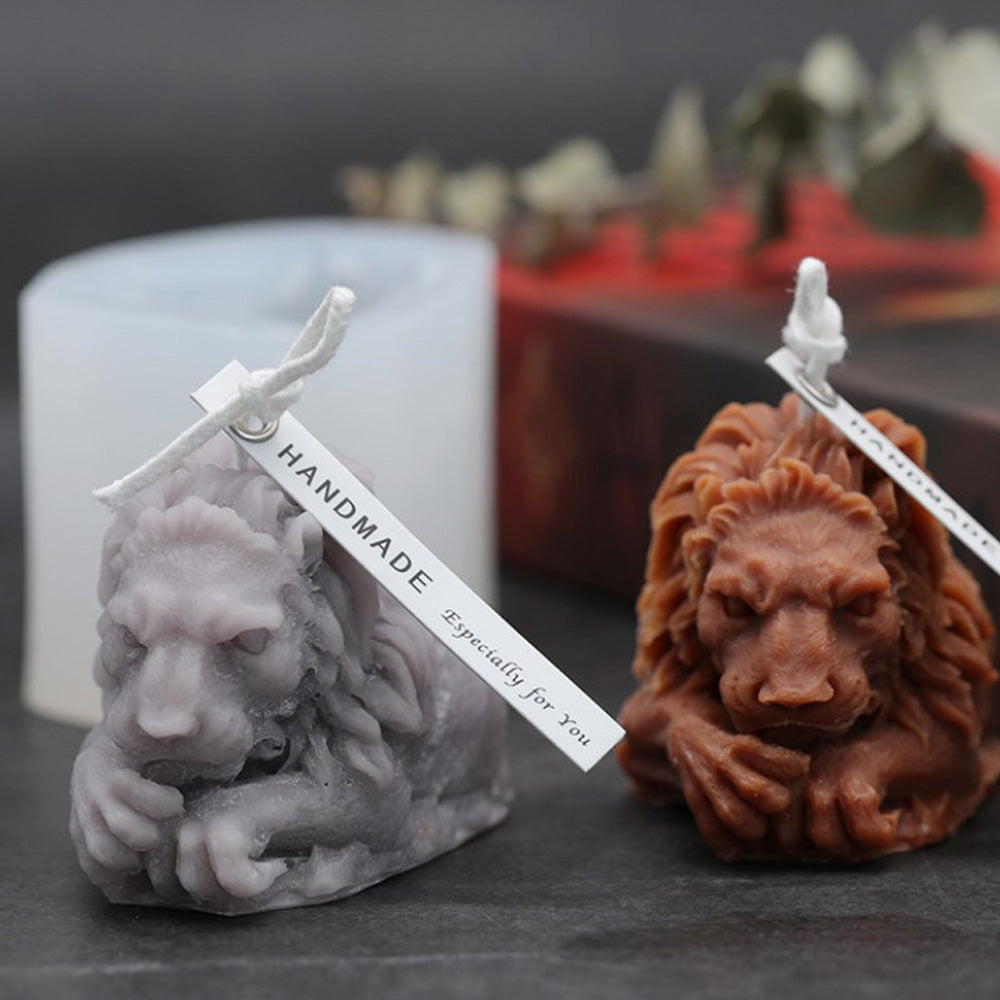 1pc 3D Silicone Lion Mold, Silicone Candle Mold, DIY Handmade Aromatherapy Candle Mold, Plaster Mold 10360150