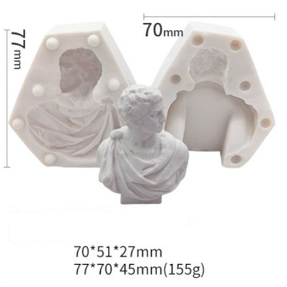 1 PCS "Brutus" Figure Aroma Silicone Candle Mold /Plaster Mold/DIY Soap Mold 10361150