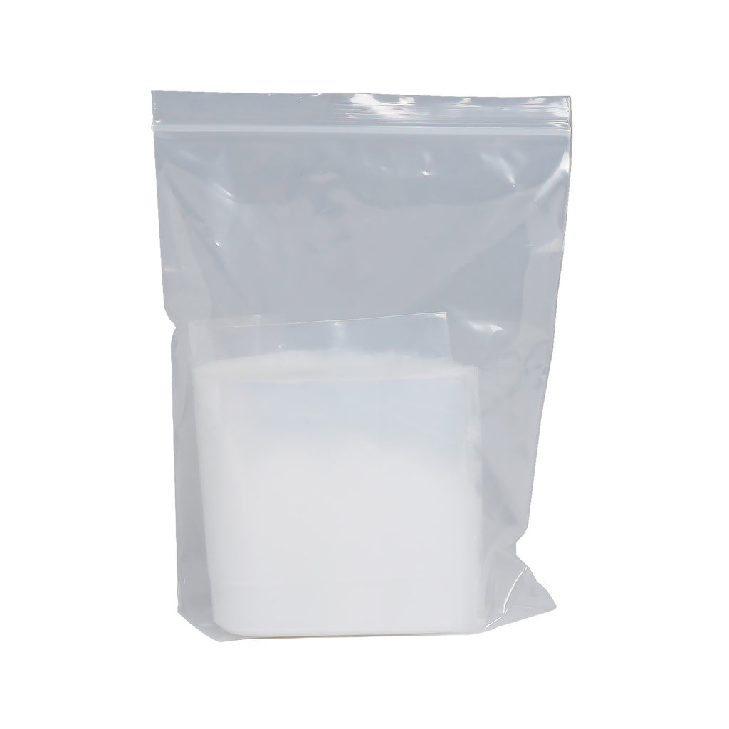 20 Pcs Transparent White Back Ziplock Zipper Packaging Bag Slide