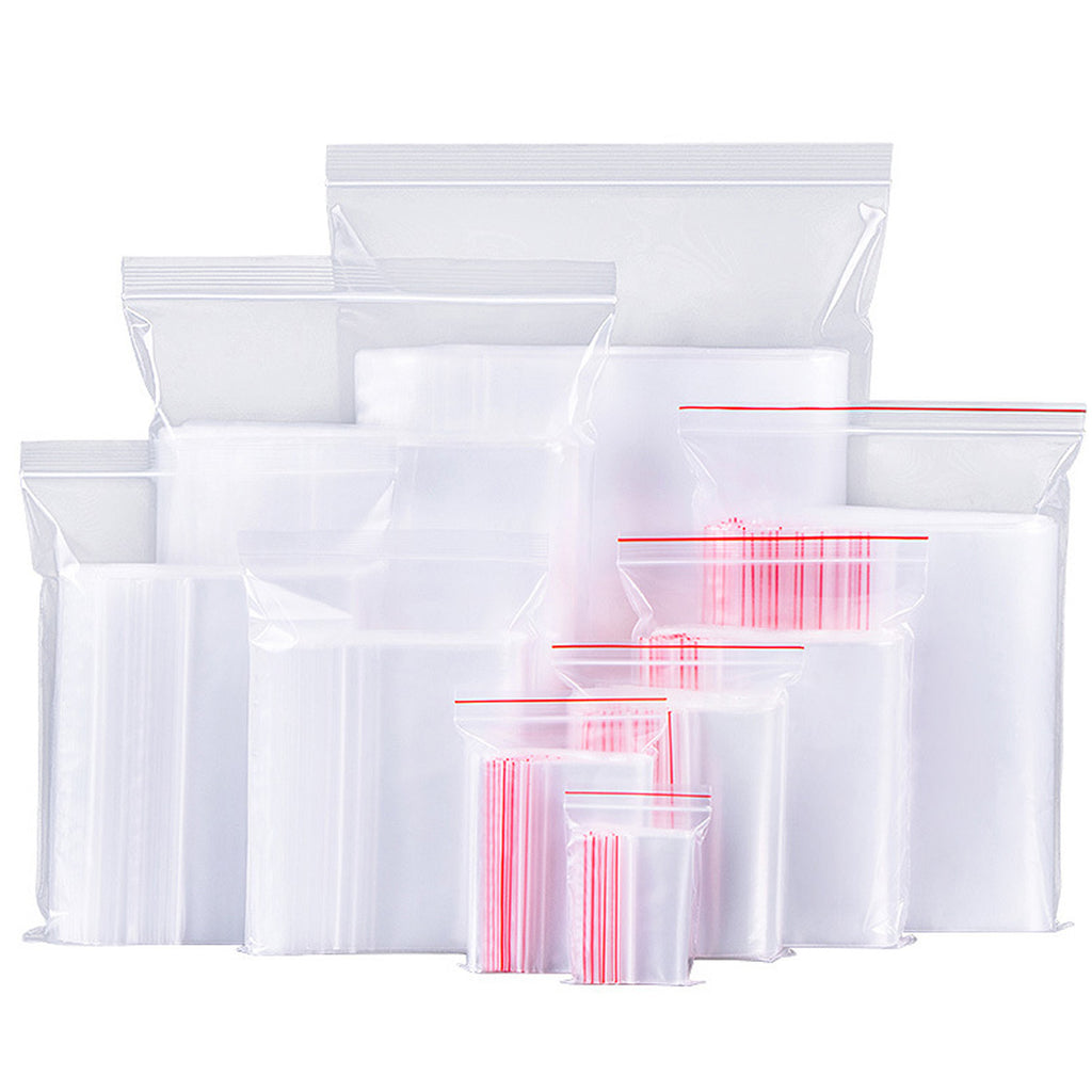 100pcs Reclosable Plastic Bag Clear Zip Lock Bags Storage Packaging Je –  Rosebeading Official