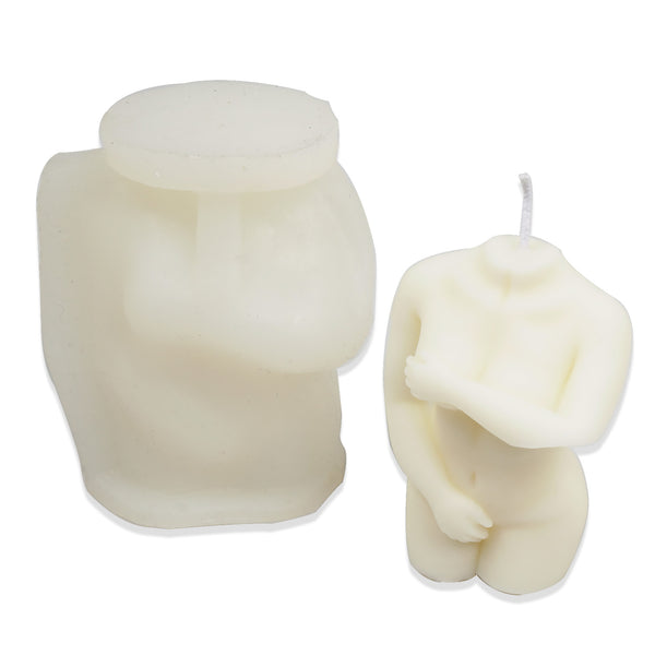1PC 3D Shy Woman Body Mold Sexy Female Torso Mold DIY Candle Mold Plaster Mold Soap Mold 2 Sizes 103627