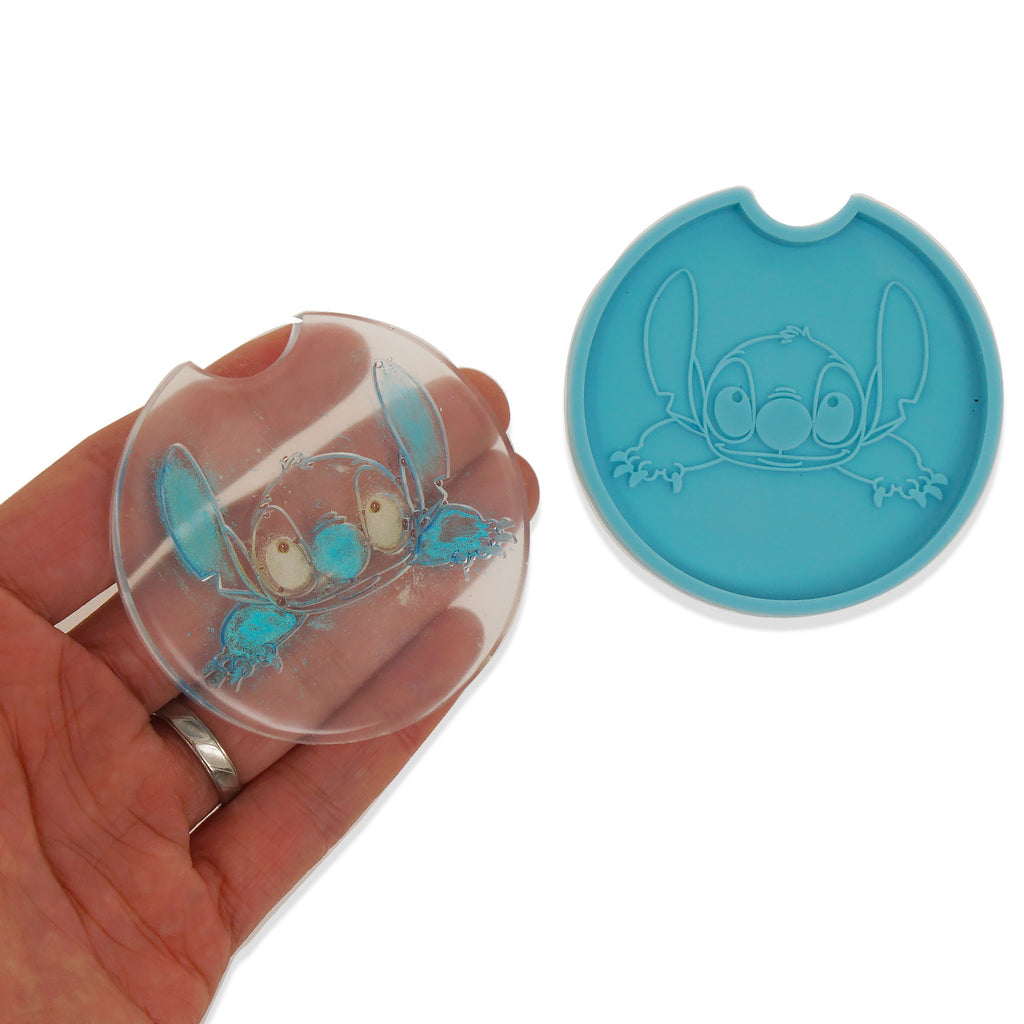 1 piece Blue Silicone Coaster Mold Cartoon Pattern Coaster Molds DIY Hand Craft Gift 10364153
