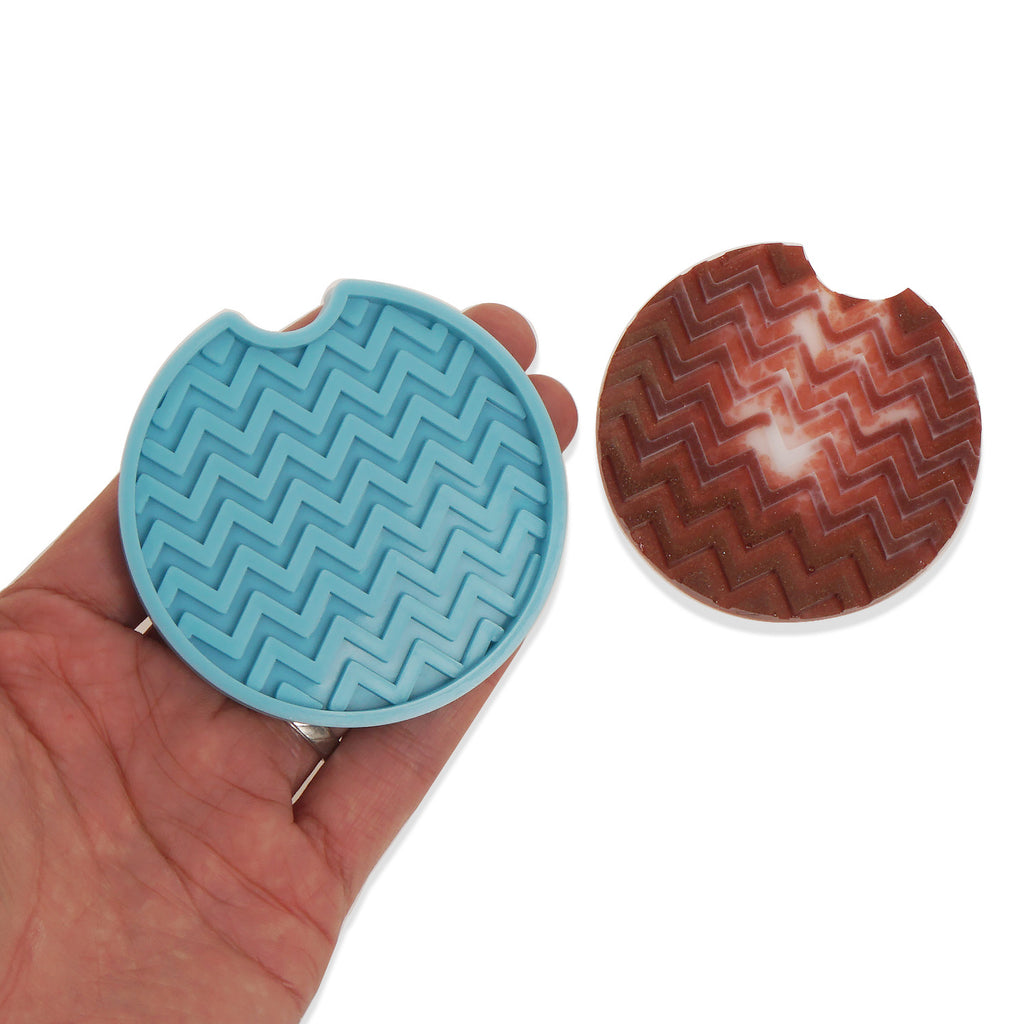 1 piece Blue Silicone Car Cup Coaster Mold Geometric Figure Coaster Molds DIY Hand Craft Gift 10364159
