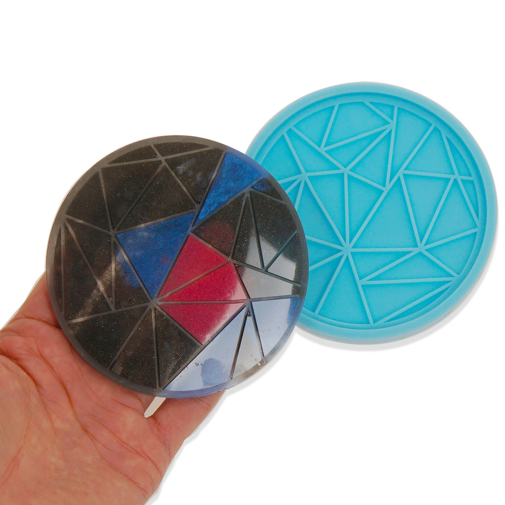 1 piece Round Silicone Cup Coaster Mold Geometric Figure Coaster Molds DIY Hand Craft Gift 10365250