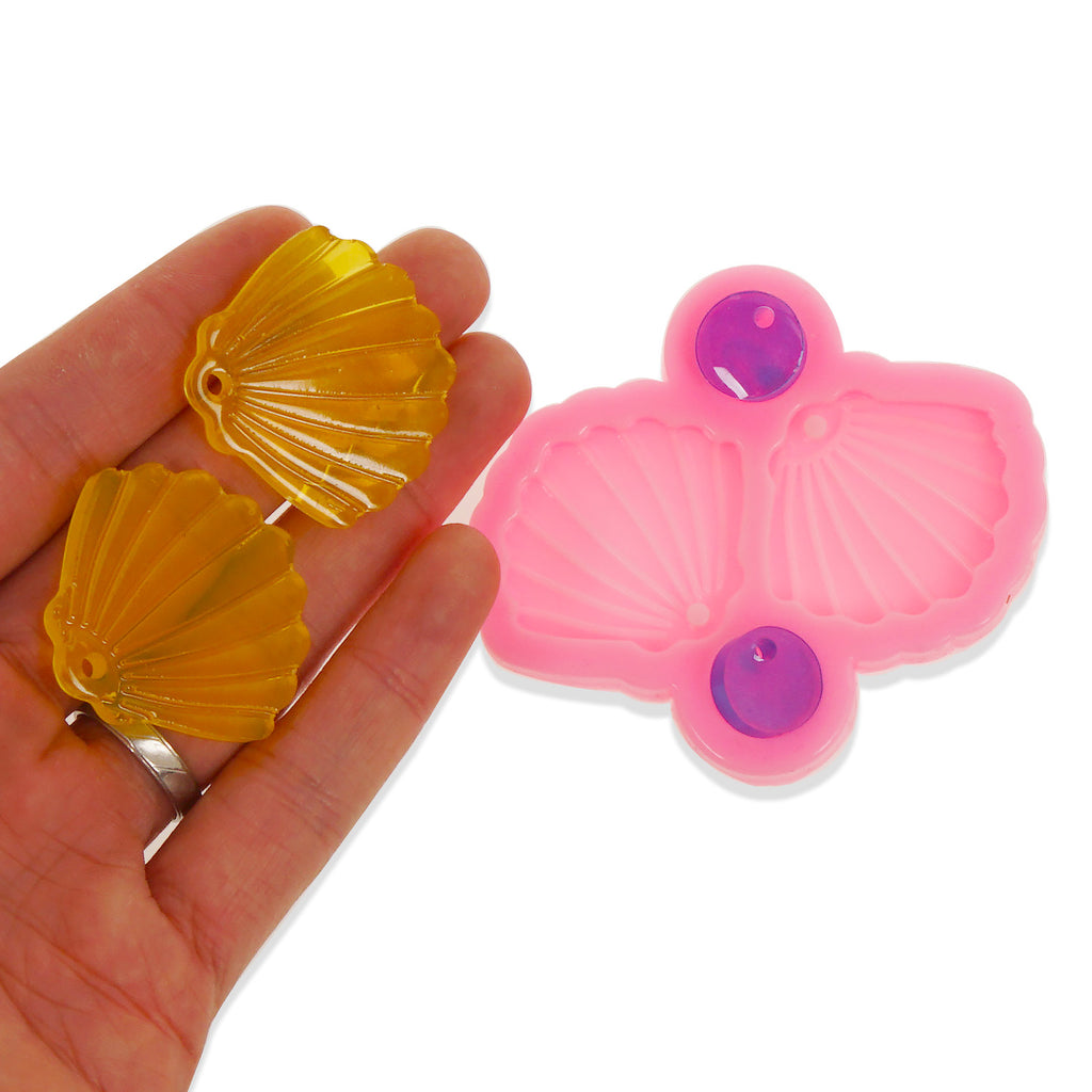 1 Piece Silicone Sea Shell Earrings DIY Mold For Epoxy Resin Shell Shaped Jewelry Earrings 10365350