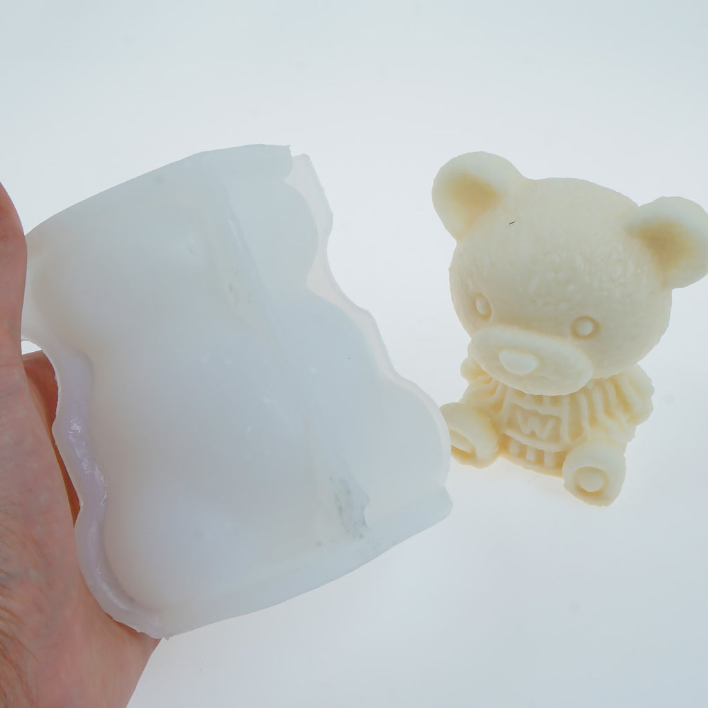 1 PCS 3D Silicone Teddy Bear Mold, Bear Ice Mold, Candle Mold Soap