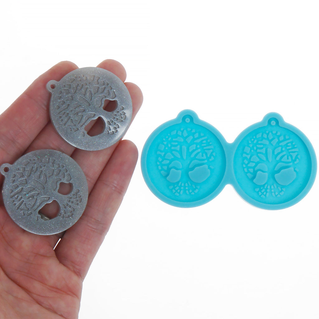 Silicone Earring Mold Life Tree Earring Mold Resin Jewerly Earring Charm DIY Resin Earrings 10369759