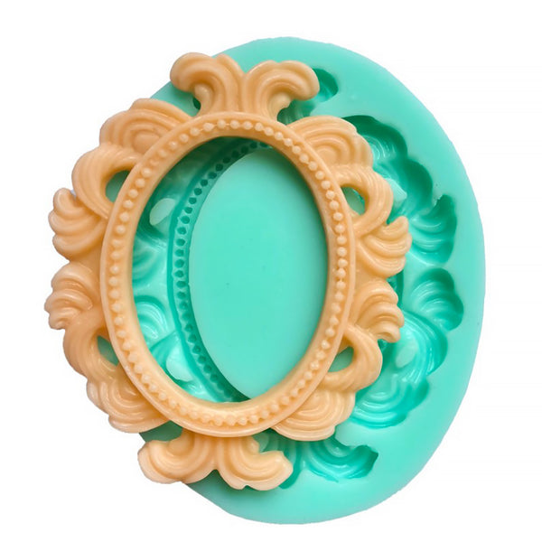 1PC Silicone Cameo Setting Frame Mold Diy Chocolate Mold Cake Decoration Mold Resin Baking Tool 10374150