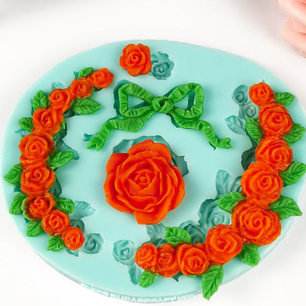 1PC Silicone Rose Flower Mold Cake Decoration Mold Diy Fondant Mold Resin Baking Tool 10374750