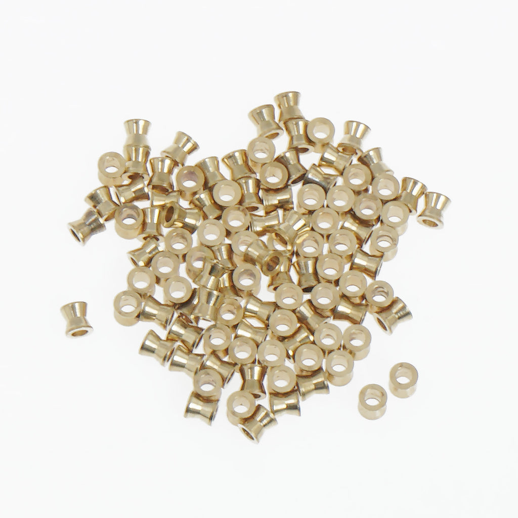 Brass Bamboo Joint Spacer Beads 3*3.2mm Beads Spacers 1.5mm Hole 100pcs 10377350
