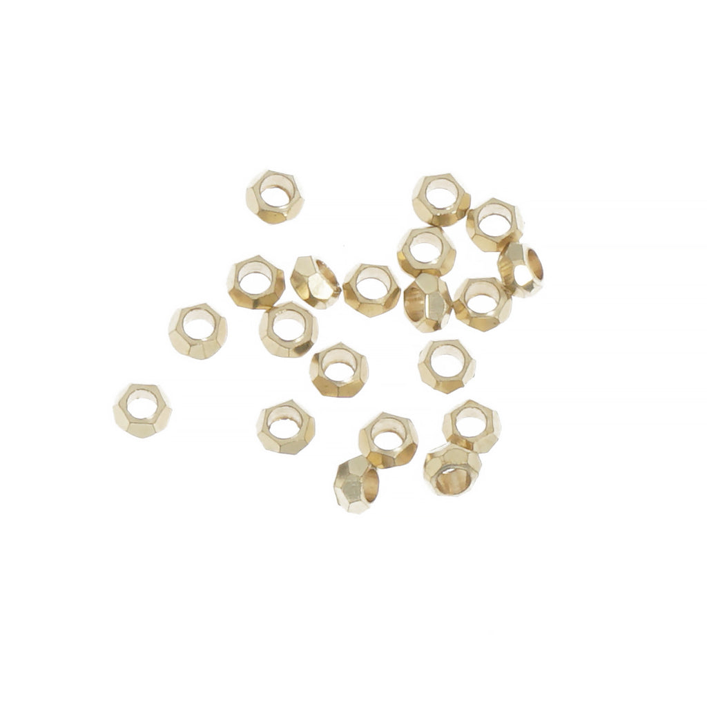 Diamond Shape Brass Spacer Beads4.5*2.5mm Faceted Beads Spacers 2.4mm Hole 20pcs 10377550