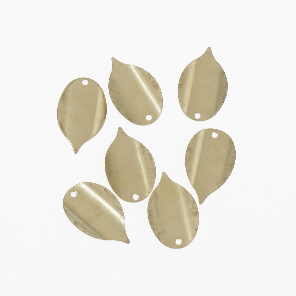 10PCS Brass Curved Leaf Charm Earring Finding Raw Brass Pendant for jewelry making 10380050
