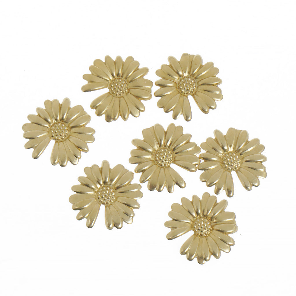 20PCS Raw Brass Daisy Charms, 20mm Flower Pendants Findings for jewelry making 10381150