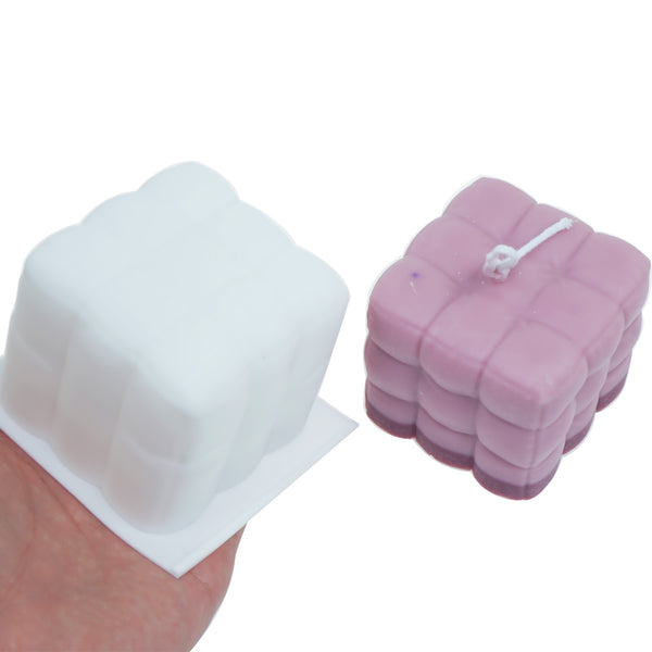1 PCS 3D Magic Cube Mousse Cake Mold, Geometric Rubik's Cube Square Chocolate Mold 10383350