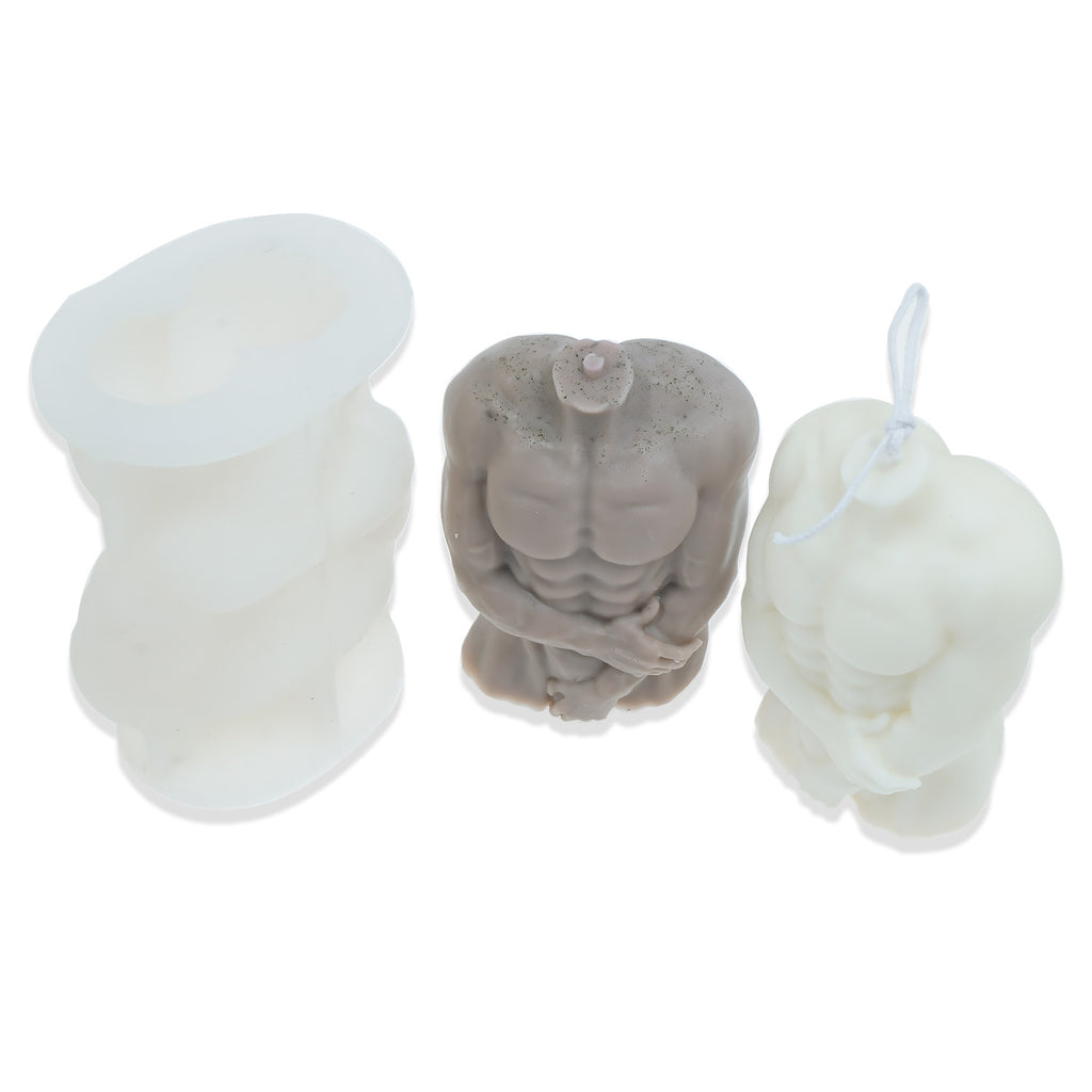 1pc 3D Male Body Mold Muscle Man Mold DIY Handmade Candle Mold Resin Epoxy Plaster Mold Soap Mold 10383650