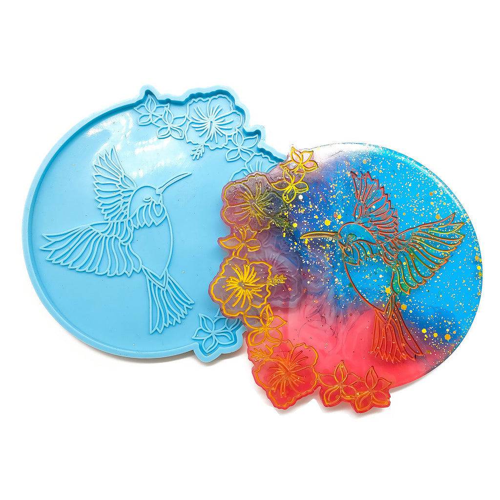 1 piece Silicone Bird/Flower Table Mat Mold DIY Coaster Mold Shiny Resin Mold For Home Decoration 10385651