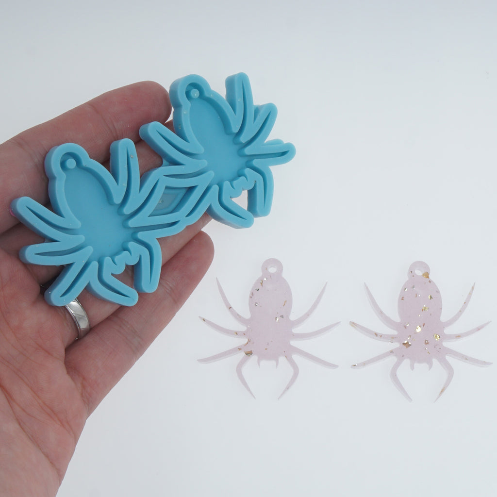 1PC Silicone Spider Earring Mold Halloween Party Resin Earring Charm DIY Resin Earring Mold 10386355