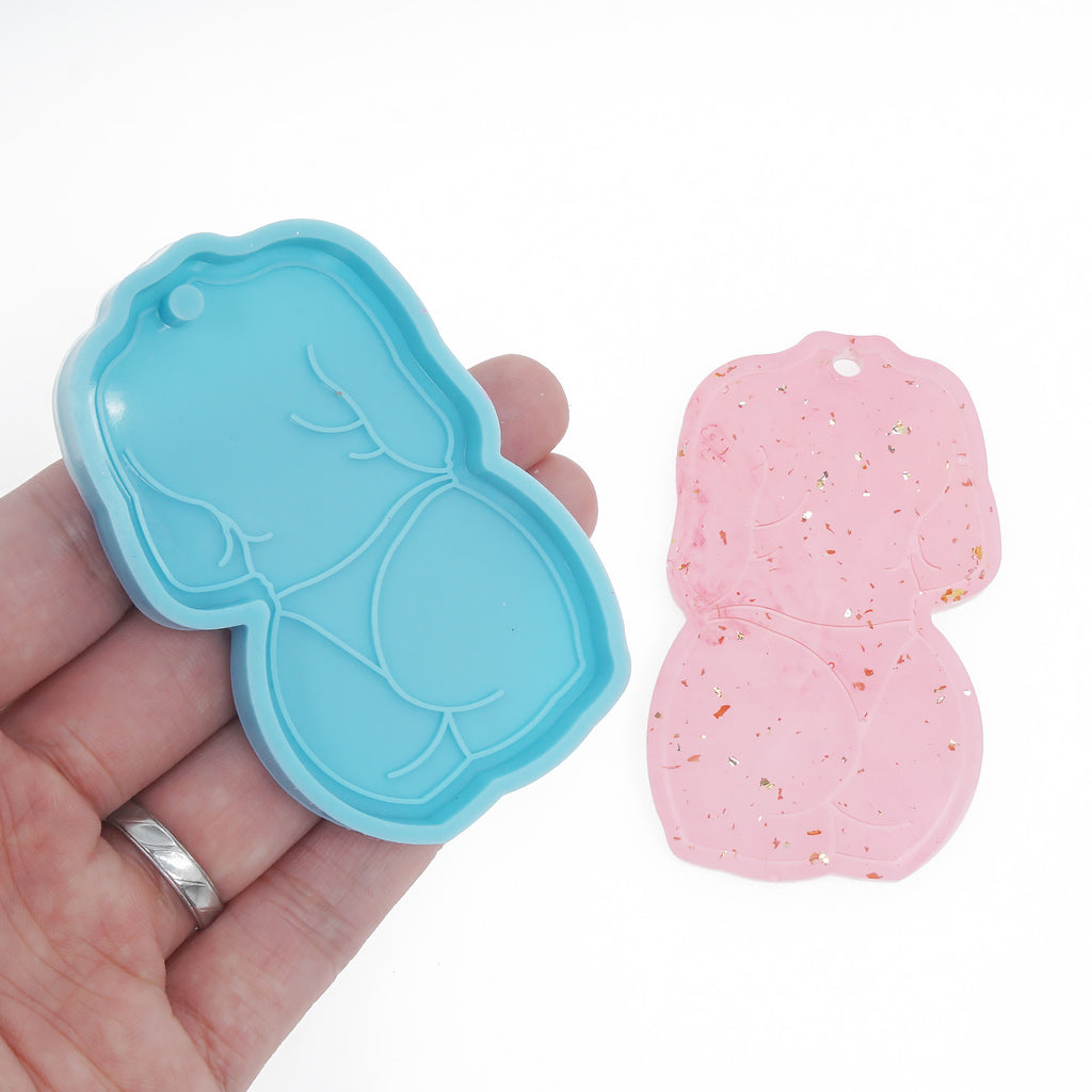 1 piece Mirror Surface Silicone Female Body Mold Small Keychain Mold Resin Epoxy Mold For Keychain 10386850