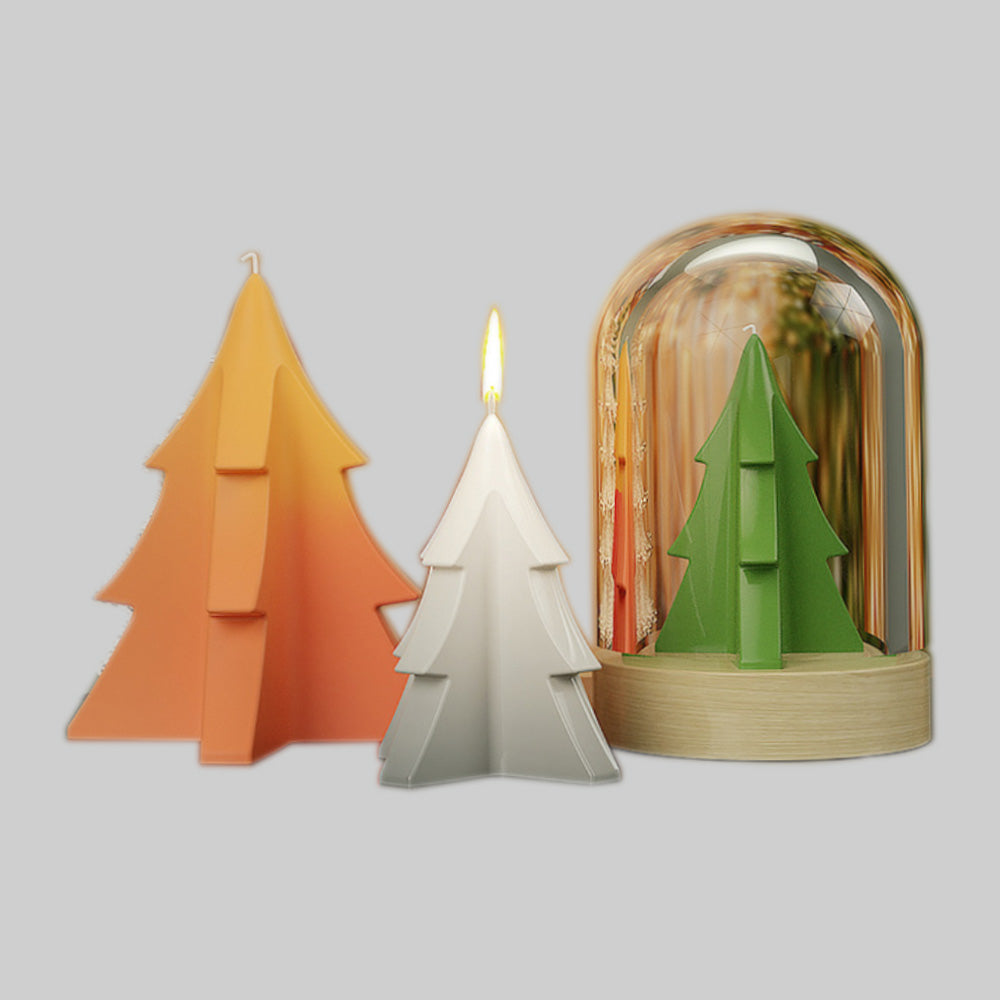 1 pc Silicone 3D Christmas Tree Candle Mold DIY Resin Mold For Christmas Decoration 10398050