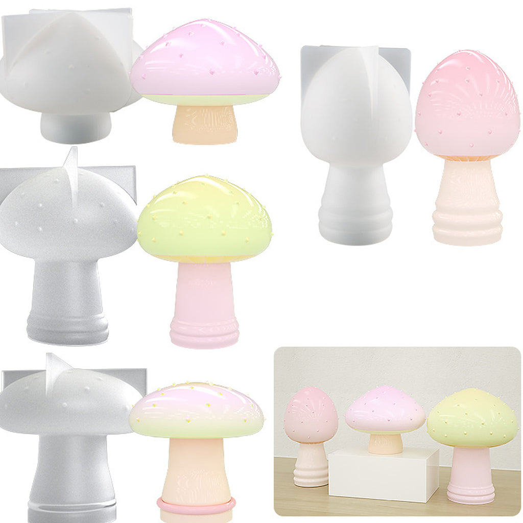 3D Mushroom Resin Molds Desktop Ornaments Mold Mushroom Shaped Epoxy Resin  Casting Mold for DIY Crafts Soap Home Decor Mushroom Resin Mold Earring/jar