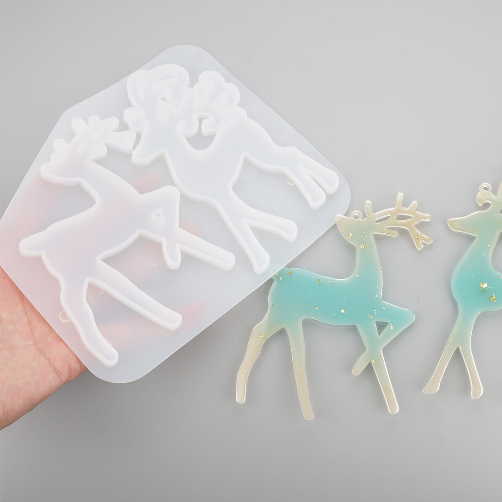Unique Deer Silicone art Mold for DIY mold making jewelry molds