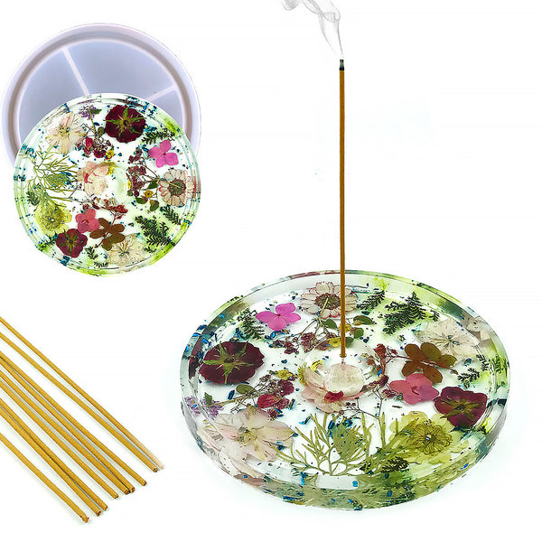 6" Large Concrete Tray Molds Silicone Coaster Flowerpot Base Tray Mold Aromatherapy Plaster Cement Silicone Molds Home Decor Gifts