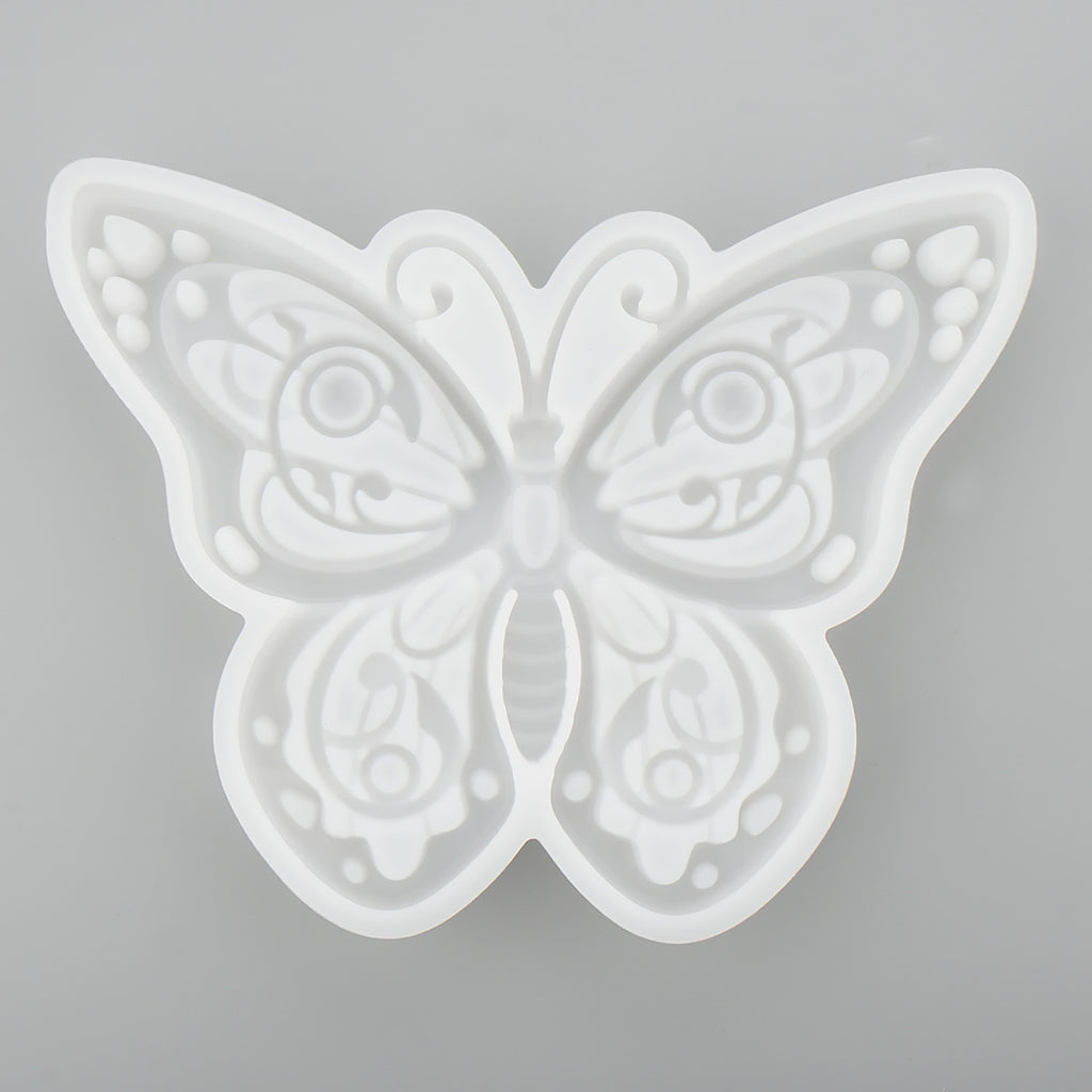 2 Pcs Butterfly Silicone Molds, AIFUDA 3D Big Resin Mold Butterfly Shaped DIY Epoxy Silicone Casting Molds for Wall Hanging Craft Art Decor, White