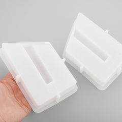 Rectangle Decorative with 2 Test Tubes Vase Silicone Mould, Circular Design Vase Mould, Silicone Mould, Resin Crafts, Flower holder mold