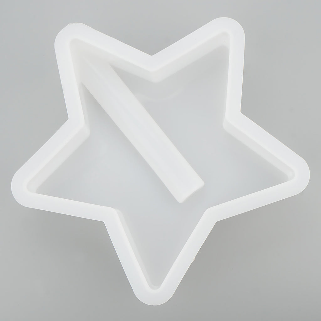 3D Star Decorative with one Test Tubes Vase Silicone Mould, classic Design Vase Mould, Silicone Mould, Resin Crafts,Flower holder