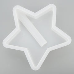 3D Star Decorative with one Test Tubes Vase Silicone Mould, classic Design Vase Mould, Silicone Mould, Resin Crafts,Flower holder